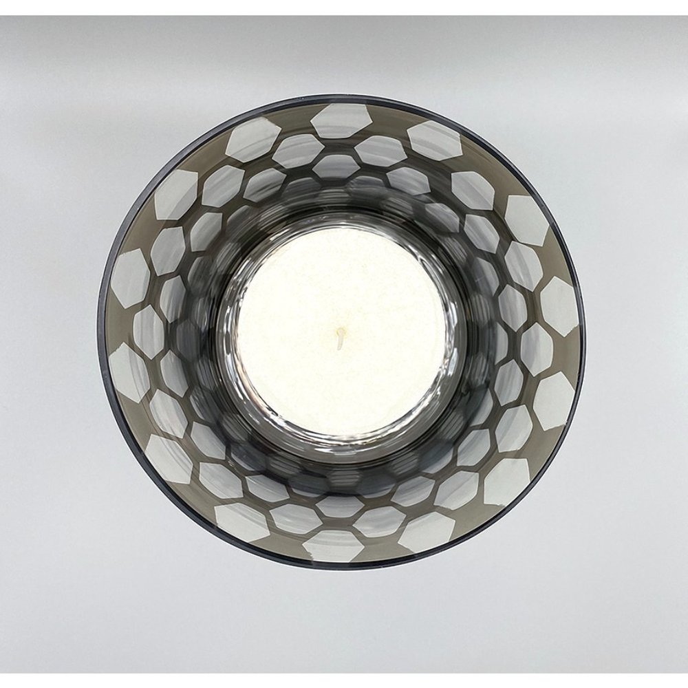 Chrome Honeycomb Hurricane Vases – Set of 2 Vases - Picture 4 of 6